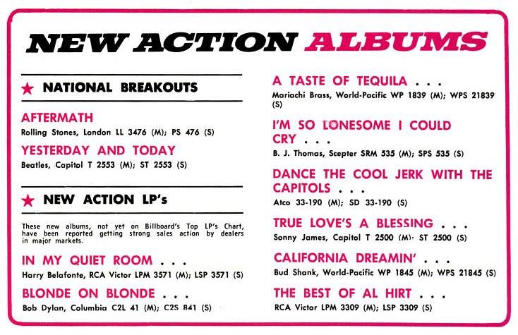 New Action LPs, Billboard, July 9 1966