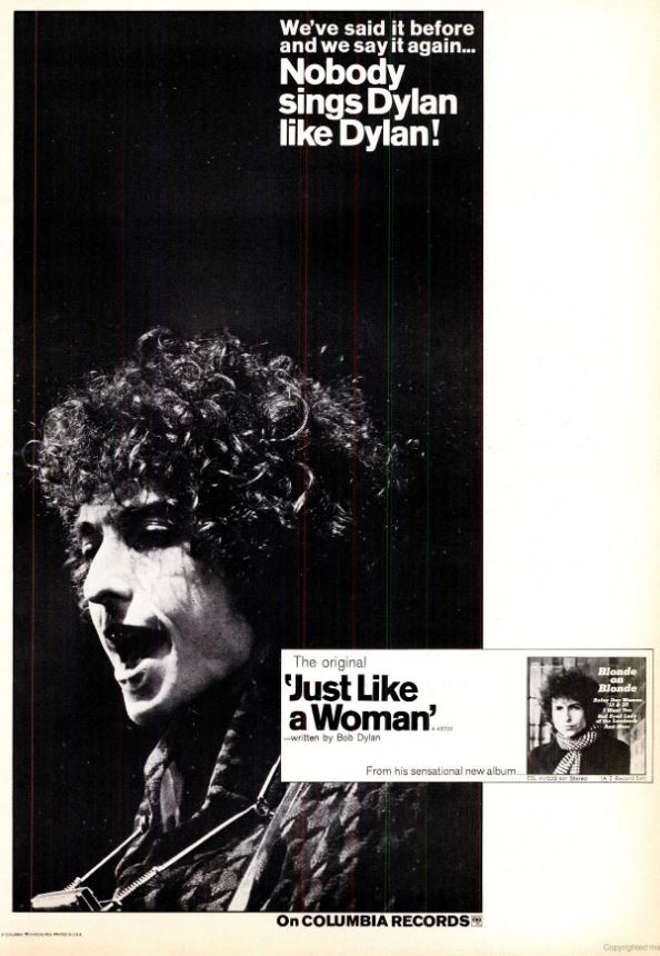 Billboard ad for "Just Like A Woman"