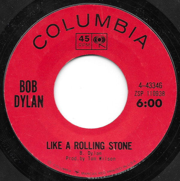 "Like A Rolling Stone" US label