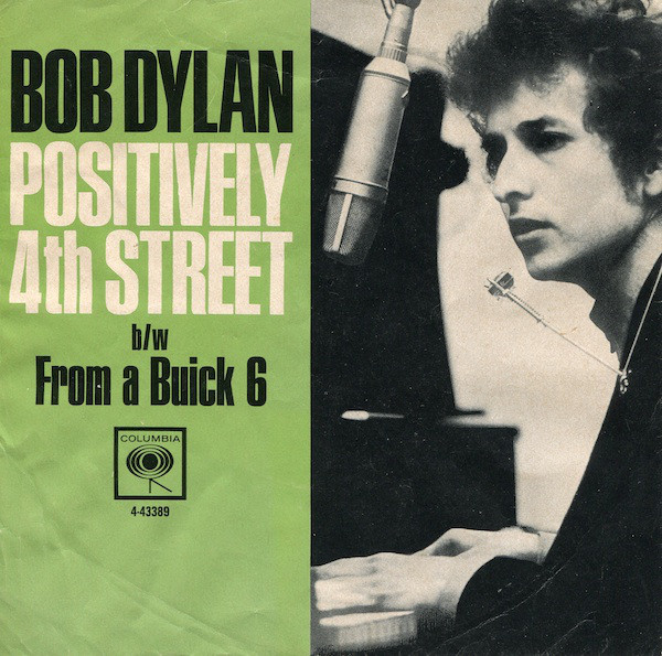 US picture sleeve for "Positively 4th Street"